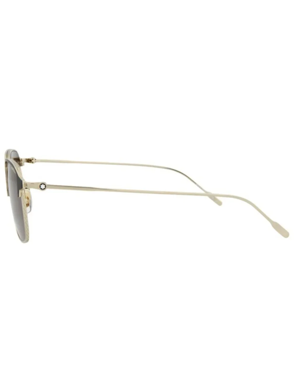 New Montblanc Women's Sunglasses Square Rectangle Metal Frame Mens Gold Gold